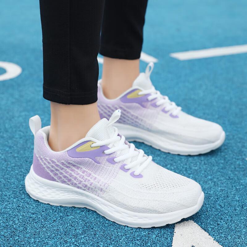 Women's shoes sneakers women's 2025 new summer breathable mesh women's lightweight shock absorption marathon running shoes trendy shoes