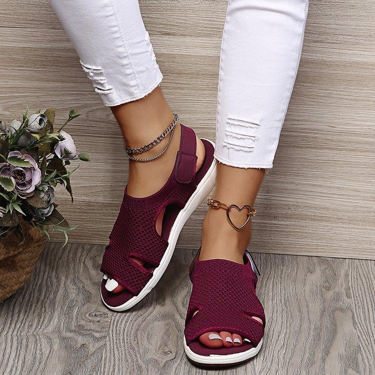 Fashion Summer Women Sandals Big Size Flat Casual Shoes Breathable Mesh Platform Shoes Woman Fashion Beach Sandal Sandalias De Las Mujer