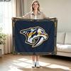 Nashville Predators Print Flannel Blanket High Quality Warm Comfortable Cover for All Seasons Perfect for Gifts Home Decor