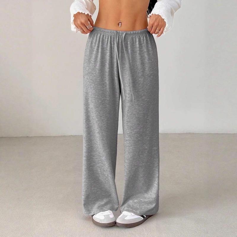 

Новые осенне-зимние легкие спортивные брюки открытые женские прямые фитнес повседневные с карманами S серый