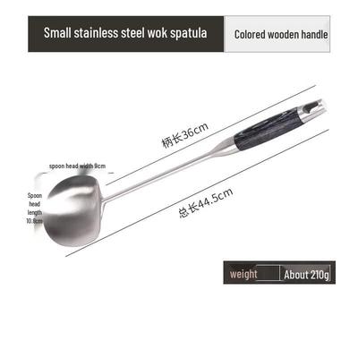 Wutuo Edelstahl Wok Pfannenwender mit Holzgriff