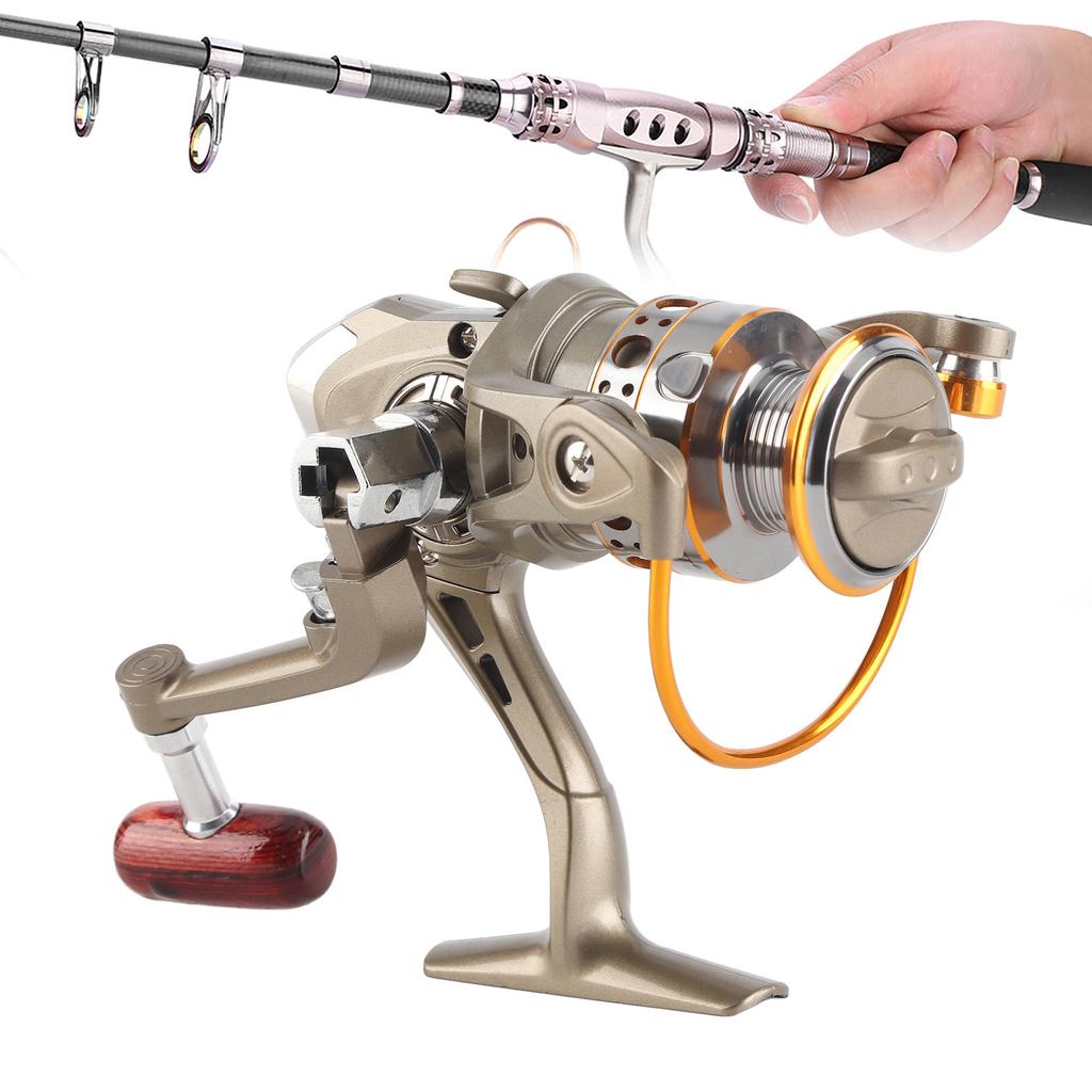 LC 1000‑7000 12BB Fishing Reel Foldable Arm Rocker Rear Drag Spool Fish Spinning Wheels