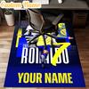 Custom Name Football Ronaldo Rug Office Rug Chair Mat Non Slip Carpet Rugs for Bedrooms Dining Room Living Room Home Decor gifts