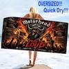 Toalla de Playa Estampada de Motorhead, Toalla Grande Suave de Secado Rápido para Playa, Camping, Natación