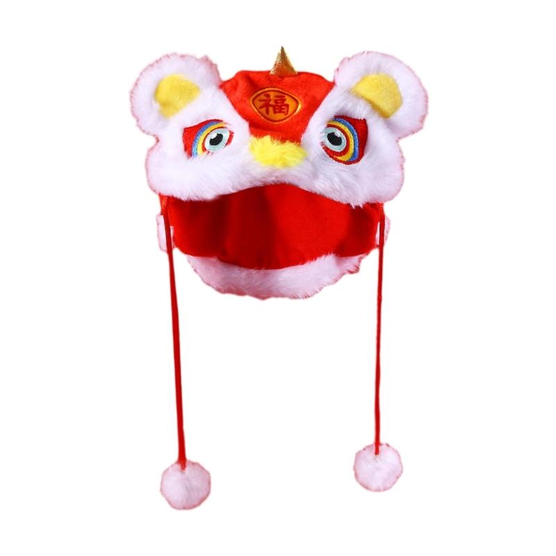 Cute Plush Lion Hat for Cats and Dog Puppy Winter Warm Headgear 3D Costume Hat 1