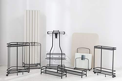 Pearl Metal Shower Rack, 2-Tier, Bath Storage, Limited Edition, Black, BLKP, AZ-5078, Product Dimensions: Approx. 27.5cm W X 14.5cm D X 50cm H