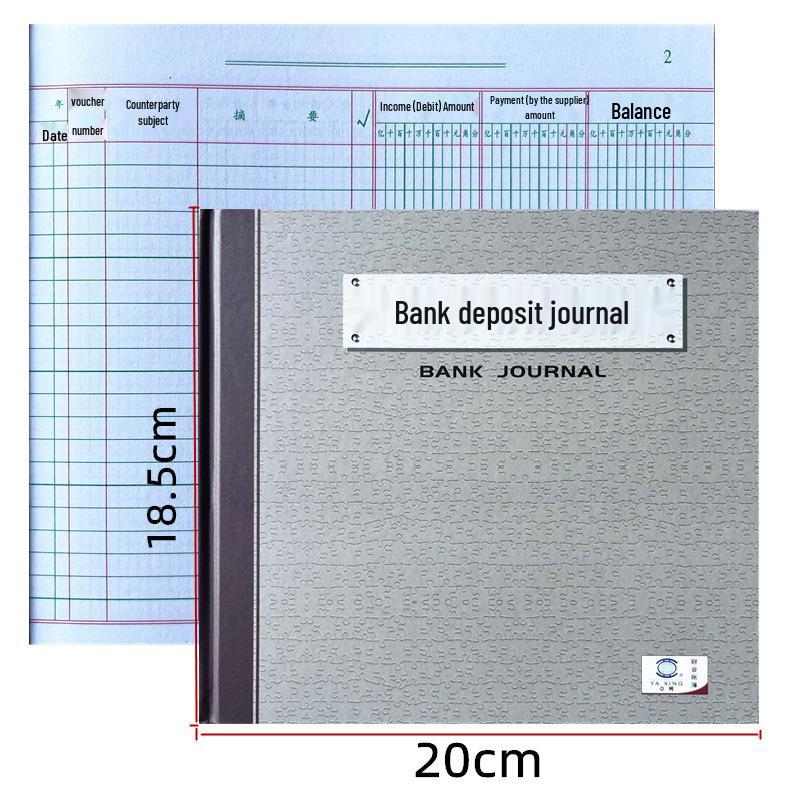 100-Page Financial Accounting Ledger: Cash, Bank Deposit & General Ledger Book