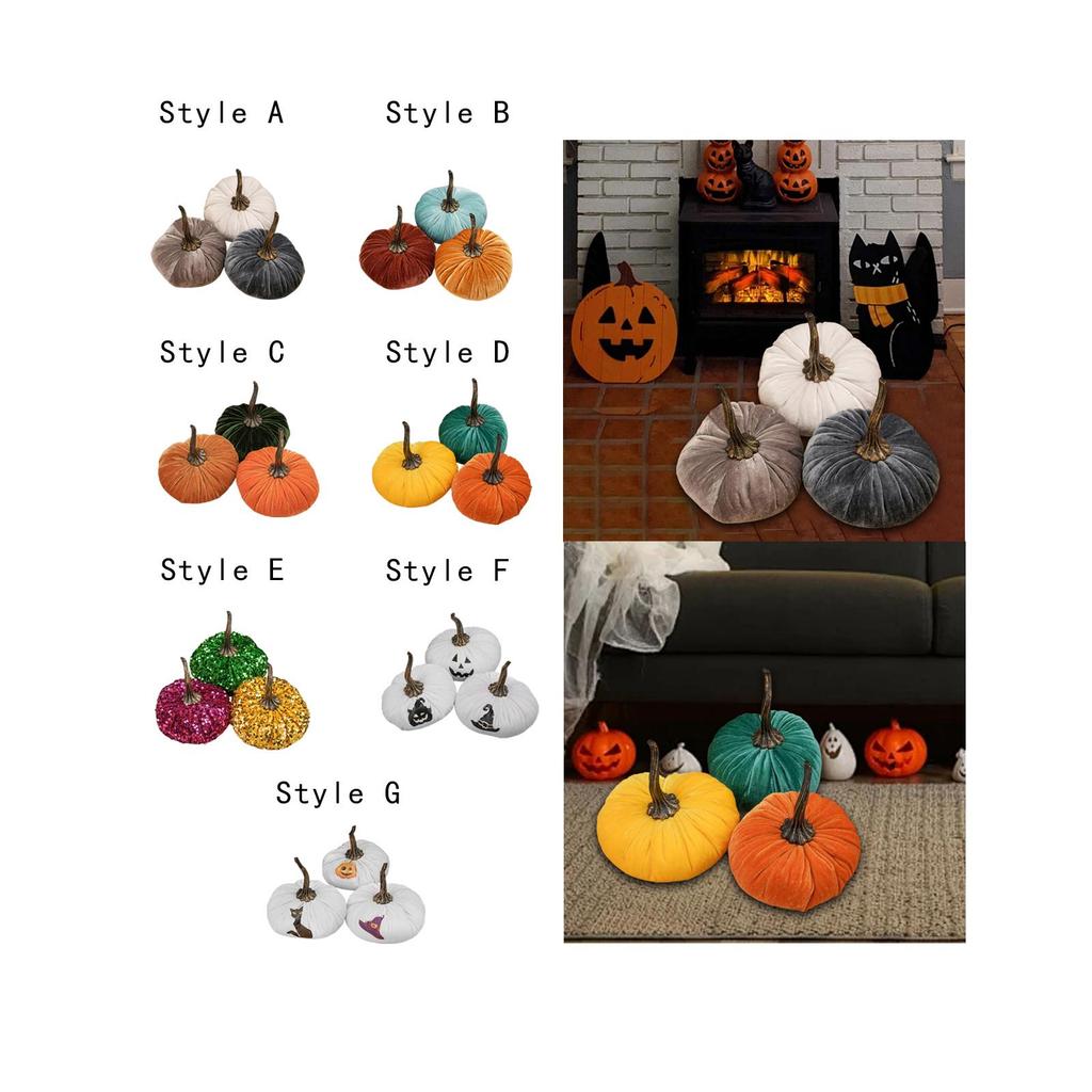 Pumpkin Trio for Thanksgiving Home Decoration