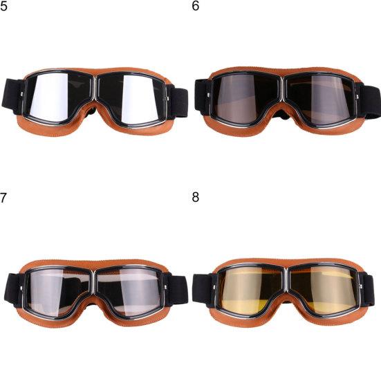 Universelle winddichte Vintage-Motorradbrille für den Außenbereich, Motorradhelm-Brille