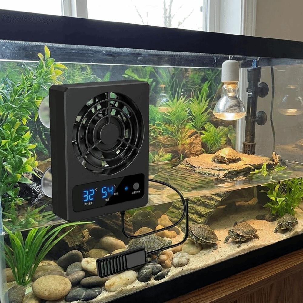 Powerful Airflow Digital Display Cooling Fan Intelligent Ventilation Fan  Heat Dissipation