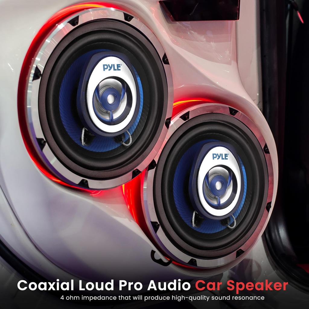 Pyle 2 Way Universal Car Stereo Speaker - 120W 3.5" Coaxial Loud Pro Audio