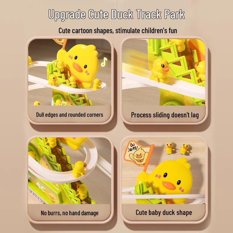 Children's Educational Stair-Climbing Yellow Duck Toy for Ages 1-3