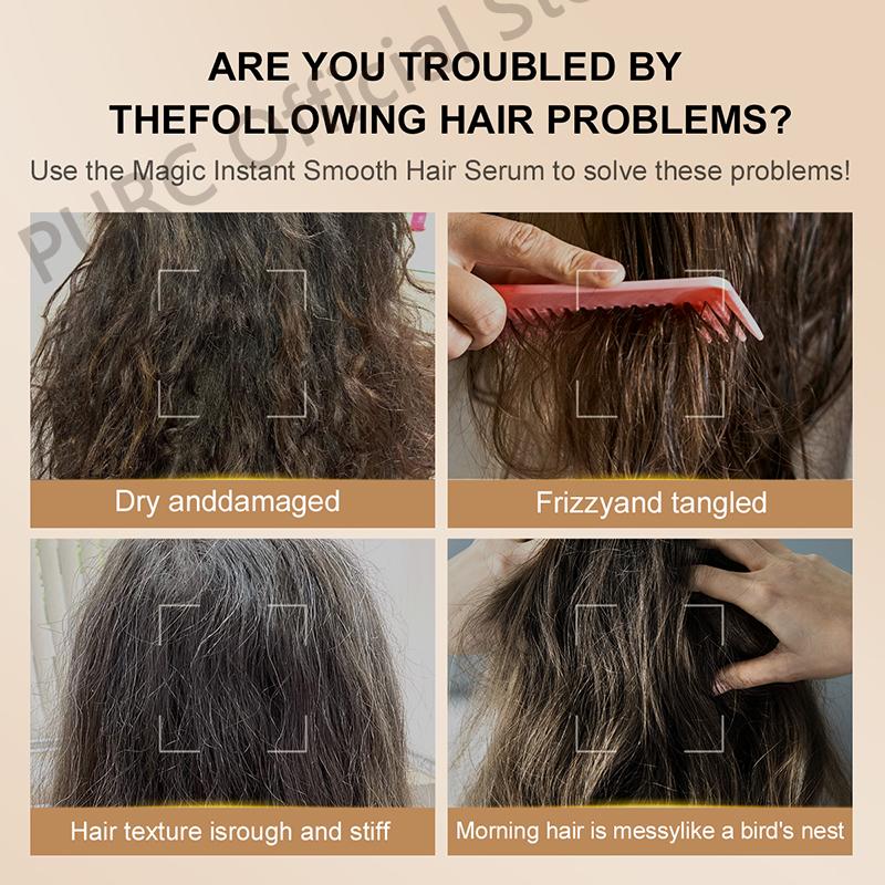 PURC Magic Smoothing Hair Oil Repair Damaged Frizz Hair Serum Instantly Soft Nourish Hair Treatments Essence