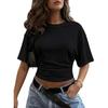 Womens Spring Tops Summer Shirts for Women Casual Short Sleeve Ruched Design Relaxed Fit Womens Summer T Shirts