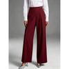 New Women's High Waisted Straight Leg Suit Pants, Simple Drapey Casual Trousers for Women
