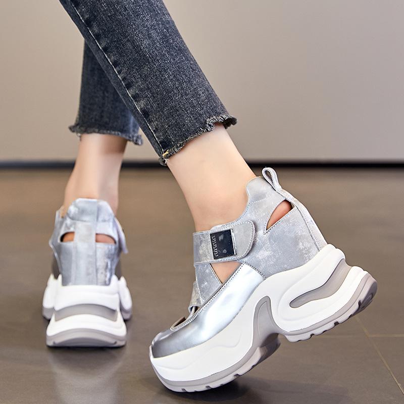 Inner height increase 1 new breathable dad shoes platform sandals small sports and leisure shoes A