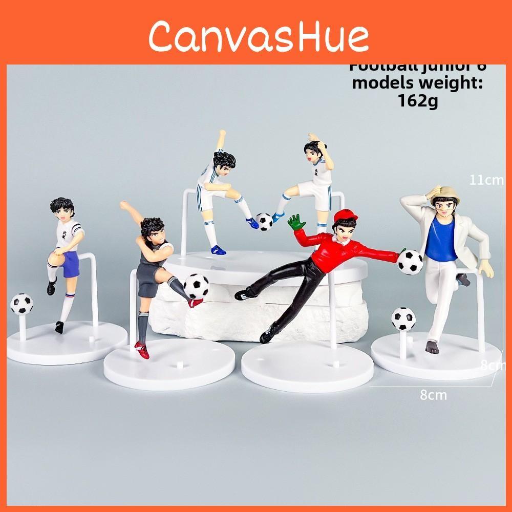 Captain Anime Tsubasa Character Playing Soccer Scene Model Ornament Desktop