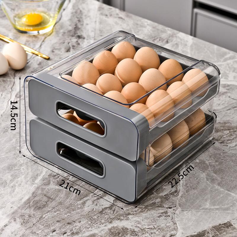 Double-Layer Drawer Refrigerator Egg Storage Box