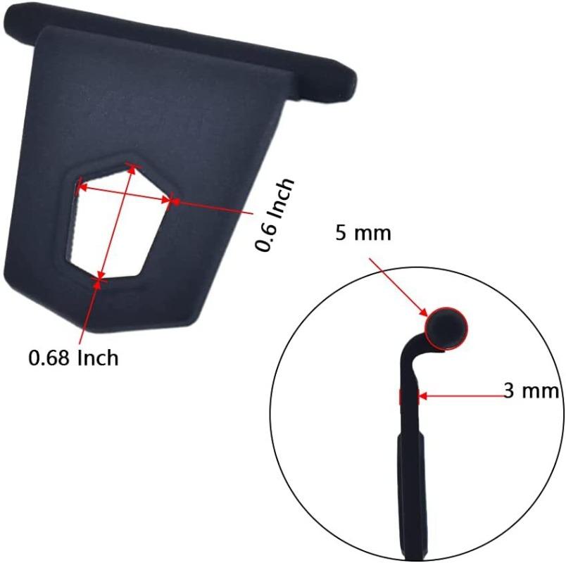 ABS Outdoor Camping Tent Awning Hooks Clip Ring Clothes Racks Hanger for RV Camper Caravan Party Light Holder White/black
