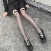 Over-the-knee socks for women, black long stockings, summer thin high-thigh stockings, black silk sexy jk Lace fishnet stockings