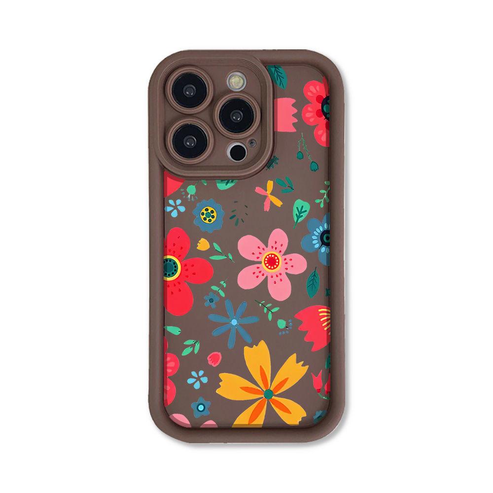 Colorful Flower Applies To iPhone17promax Apple 14 Mobile Phone Case 13 Cute 12 Premium Sense 15 Protective Case