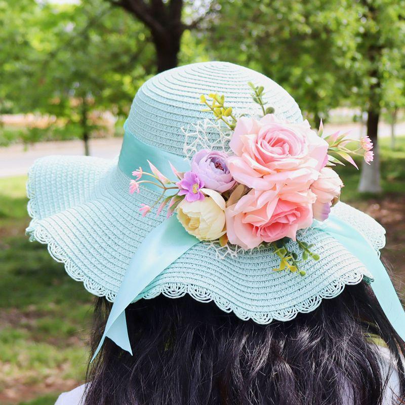 Beach Straw Hat for Women In Summer with A Large Brim for Sun Protection and Shade Versatile for Travel UV Resistant and Large Brimmed Cool Hat