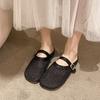 Women's Mules Flat Sole Cover Toe Mesh Upper Anti-Slip Sole Womens Slippers Dress Small Shoe Size Breathable Zapatillas De Mujer