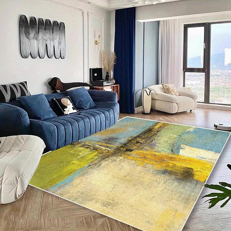 Modern Green Carpets for Living Room Decoration Geometry Rug Large Bedroom Lounge Rugs Non-slip Coffee Tables Mat Easy Clean