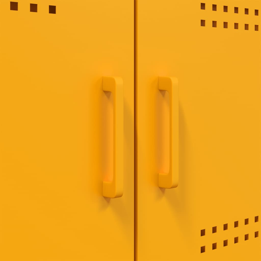 TV Cabinets 2 Pcs Mustard Yellow 68 X 39 X 50.5 Cm Steel