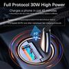 100W 2 Port USB Super Fast Car Charger Adapter USB Type C PD30W Mini Car Charger Fast Charging For iPhone 17 16 Pro For Samsung