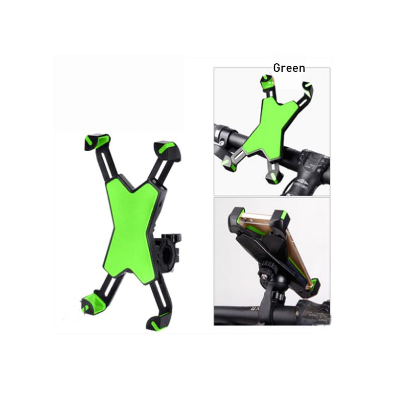 

Универсальный держатель для телефона с вращением на 360 градусов для велосипеда, мотоцикла, подставка для навигационного кронштейна, противоударное крепление для 3,5-6,5 дюйма зелёный