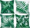 Set Of 4 Pcs Peacock Print Cushion Cover Sturdy Linen Throw Pillows For Couch Set Of 4 Peacock Covers Decorative Pillowcase