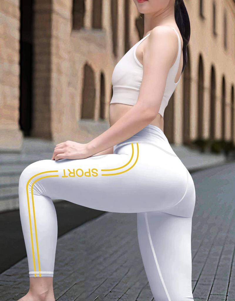 Women’s High-Waist Solid Color Yoga and Fitness Pants