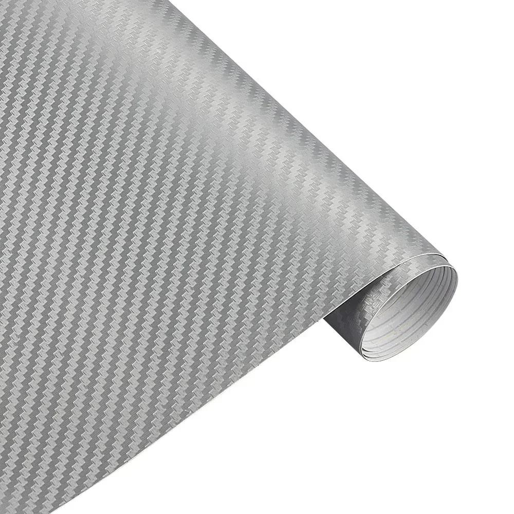 25cmx200cm 3D Carbon Fiber Vinyl Film Car Motorcycle Sticker Waterproof Decorative Adhesive Protector Film Car Accessories