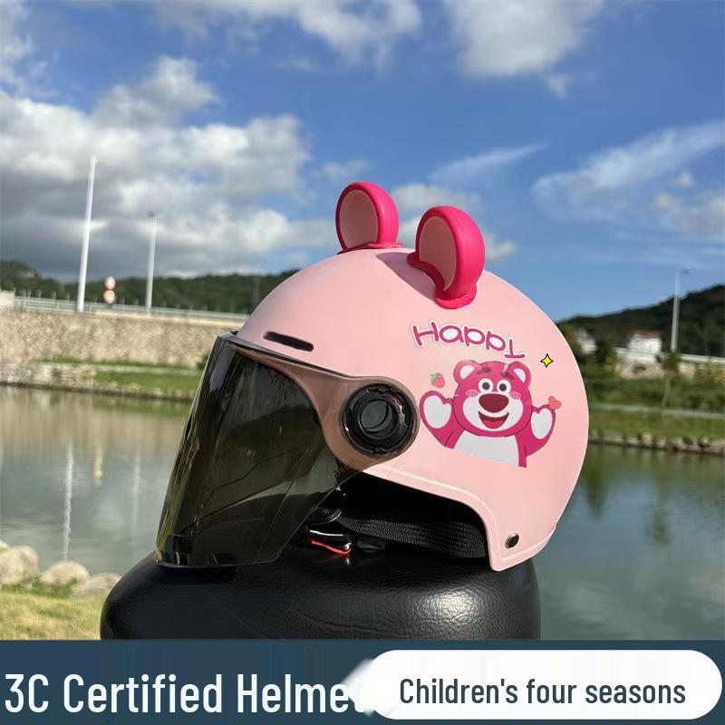 3C Standard Kids' Electric Vehicle Helmet: Lightweight, Cute, Sun-Protective for Boys & Girls