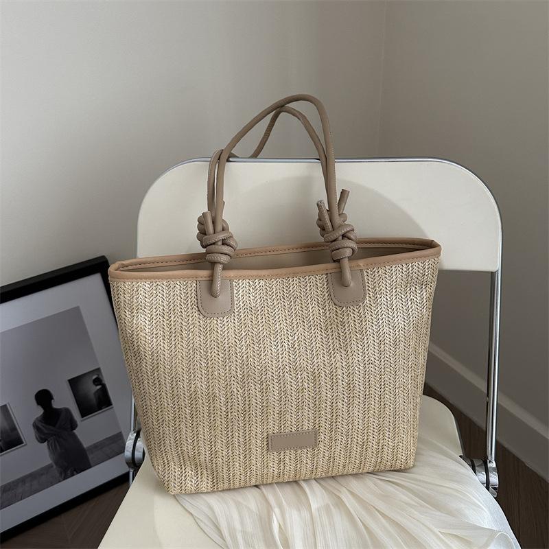 New Large Capacity Tote Bag On The Beach Vacation Simple Shoulder Bag for Women In Summer Casual Beach Bag