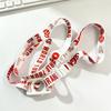 BTS Șnur pentru telefon - Merchandise Fan - Curea de gât Albă World Tour Arirang cu Pandantiv Rotund Acrilic pentru Army, Șnur pentru lanternă de fani