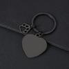 Metal Heart-Shaped Laser-Printed Dog Paw Keychain - Engravable Festival Gift
