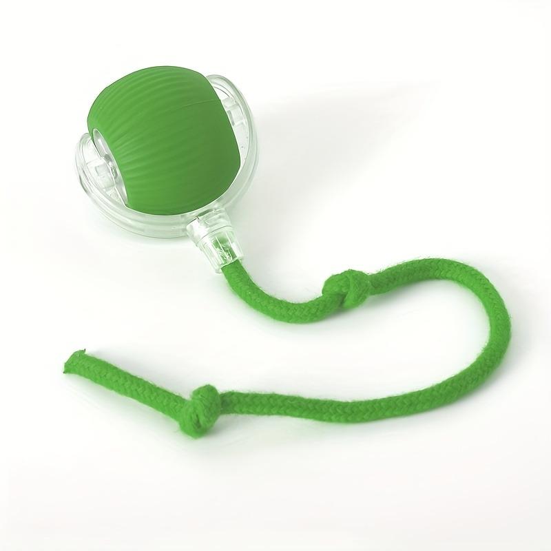 Automatic Rolling Cat Ball Toy with LED Light & Tail Rope, Interactive Play for Pets
