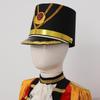 Drum Corps Bugle Corps Costume Hat Military Uniform Flag Raiser Accessory for Stage Performance