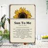 Bedroom Dormitory Wall Decoration Wrought Iron Hanging Painting Retro Sunflower Inspirational English Quotes Decorative Hanging Signboard