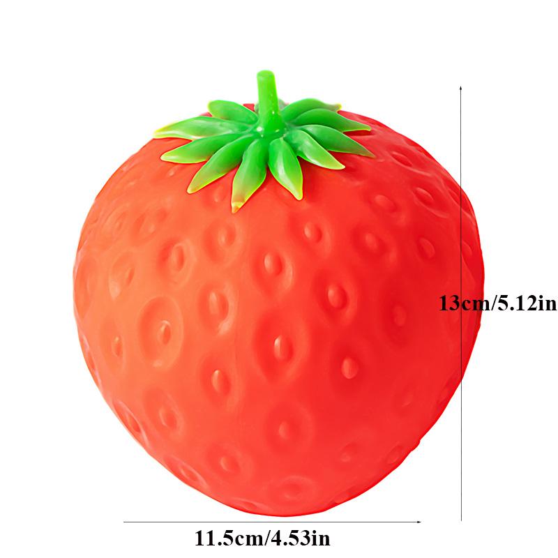 Handmade Jumbo Simulation Strawberry Squishy Toys Fruit Anti Stress Balls Slow Rising Sensory Squeeze Fidget Toy For Adults Kids