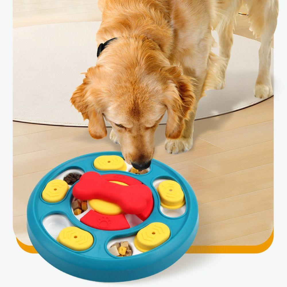 Durable Pet Slow Food Bowl Interactive Pet Puzzle Toy Multi-use Dog Turntable  Pet Food Dispenser