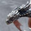 Punk Style Dragon Rings Opening Black Dragon Rings Pterosaur Wings Ring  Jewelry Accessories