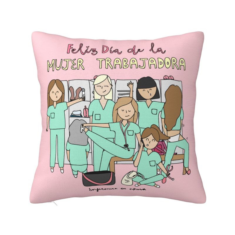Enfermera En Apuros Doctor Nurse Medical Throw Pillow Case Bedroom Decoration Sofa Cushion Cover Polyester Soft Pillowcase