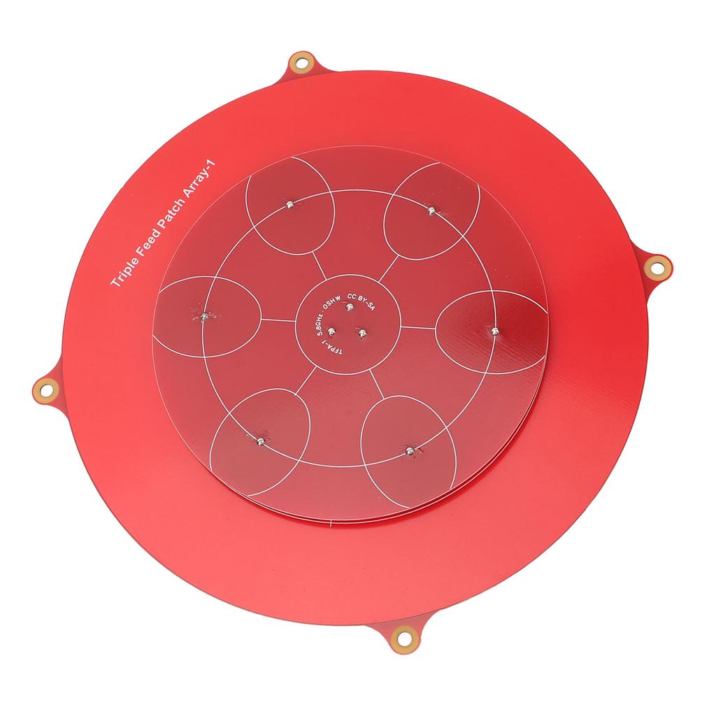 Triple Feed Patch Antenna 5.8Ghz PCB Red Color Fixed Wing Flat Panel Array Aerial Antenna
