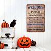 Retro Welcome Porch Quote Sign - Vintage Aluminum Material, Must-Have Wall Decor for Home Decor Enthusiasts