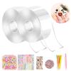 1 Set Nano Tape Bubbles with Color Faux Pearls Entertainment Multiple Play Methods Tweezers Straws Intellectual Development PET Nano Glue