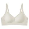Gathering Bra Women's Soft Support Bra Seamless Bra Fixed Cup Underwear Push Up Bra