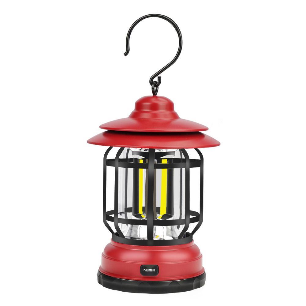 Vintage Rechargeable Camping Lantern: Portable Outdoor Hurricane Lamp for Tent & Atmosphere Lighting